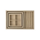 Storage tray suede 3 set beige