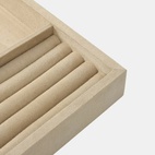 Storage tray suede 3 set beige
