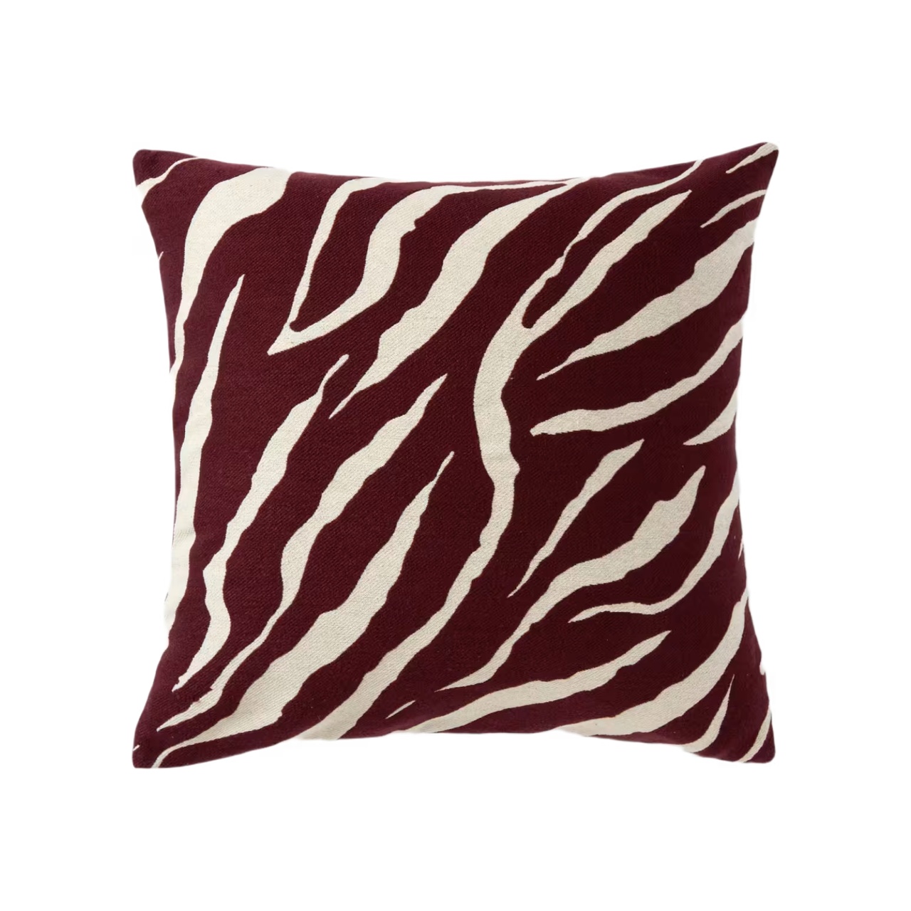 Pudebetræk Zelda 50x50 cm Burgundy / Off white