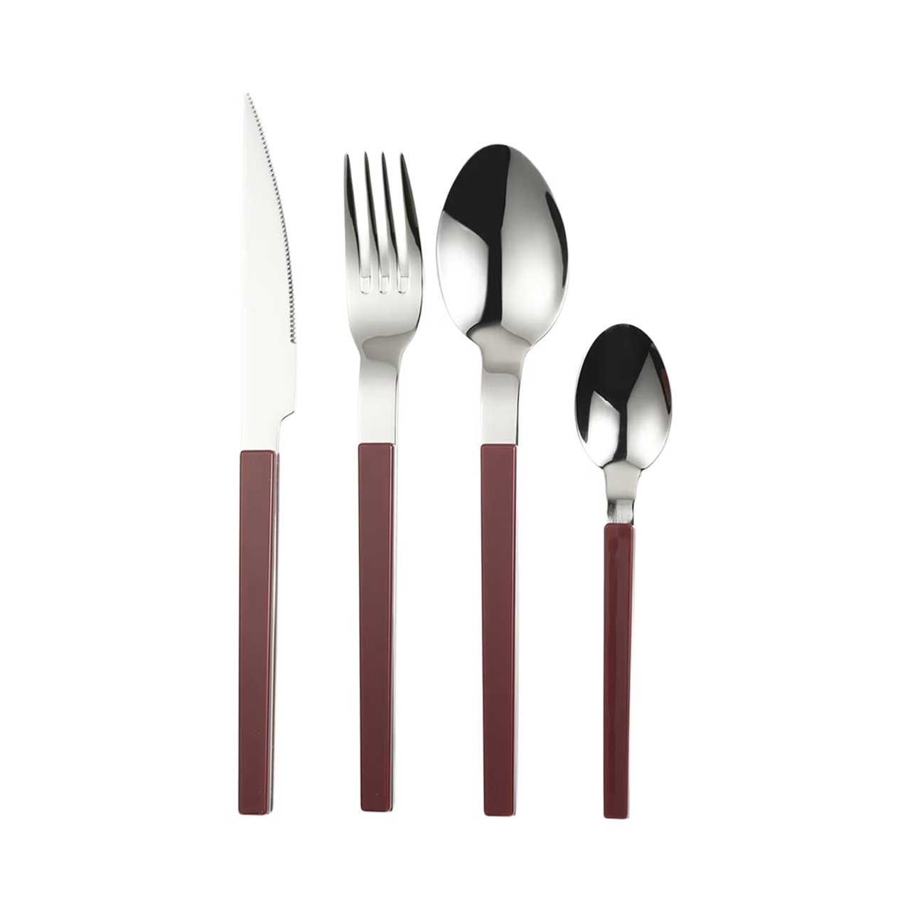 Besteckset Bisou, 16-teilig, burgundy