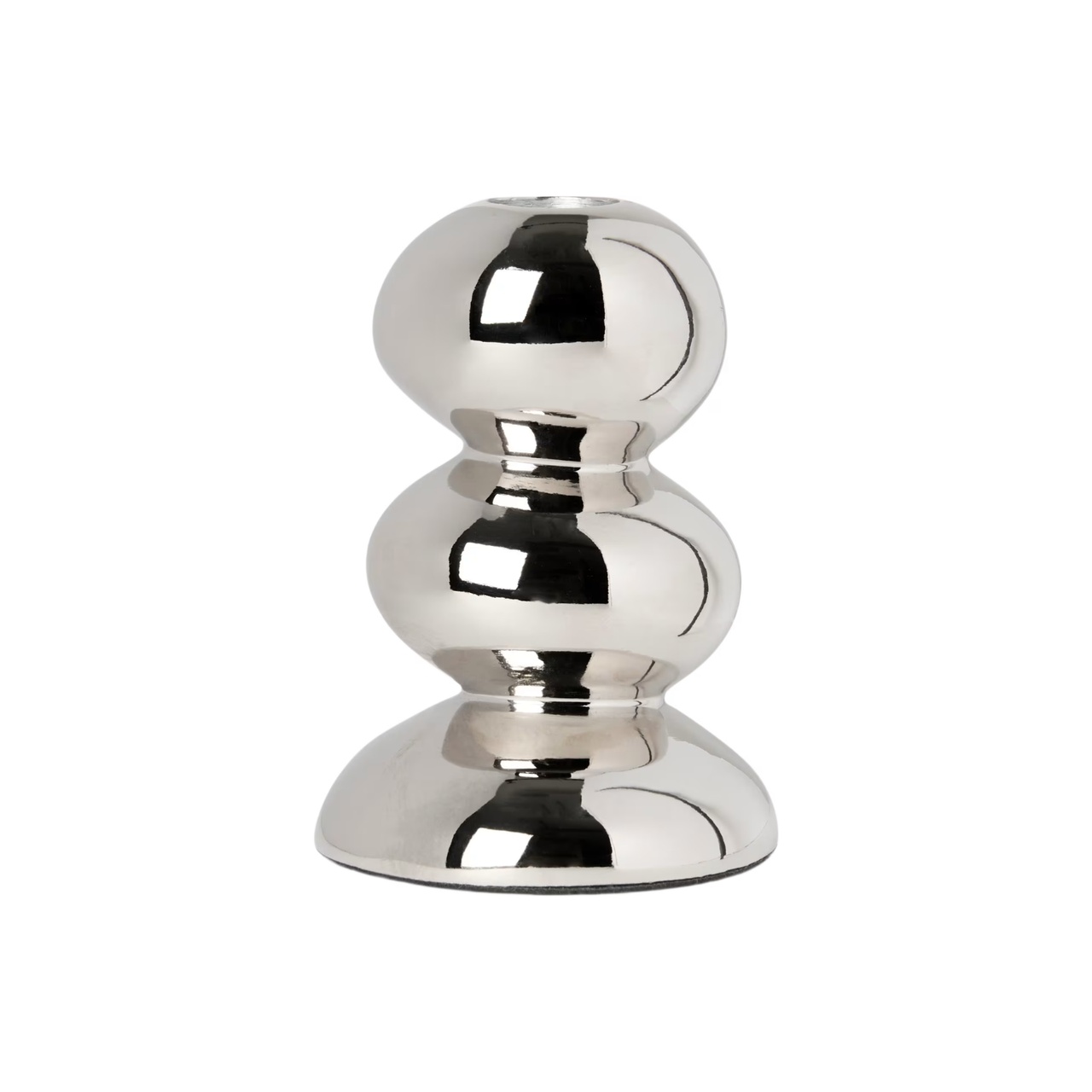 Candlestick Pebble S Silver