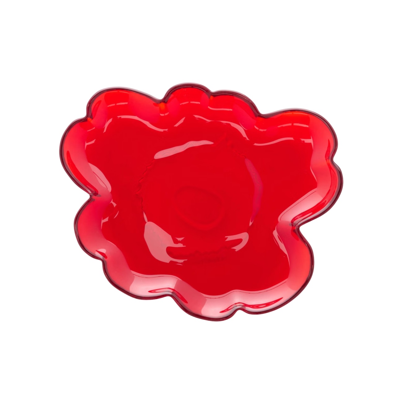 Glassfat Unikko 20 cm Rød
