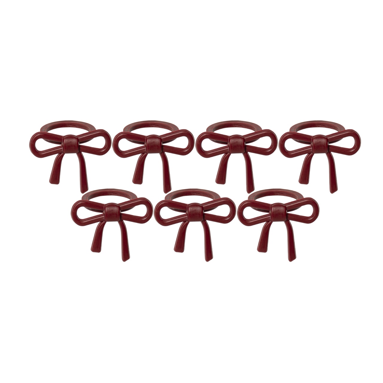 Candle rings 7-pack Red