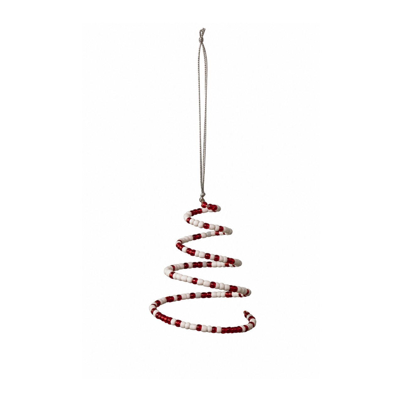 Weihnachtsanhänger Spirale Rot/Weiß