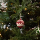 Weihnachtsanhänger Classic Weiß/Rot