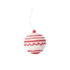 Weihnachtsanhänger Classic Weiß/Rot