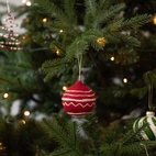 Weihnachtsanhänger Classic Rot/Weiß