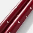 Stabkerzen Herz 2er-Pack Rot/Weiß