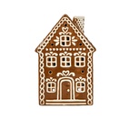 Teelichthalter Lebkuchenhaus Dunkelbraun