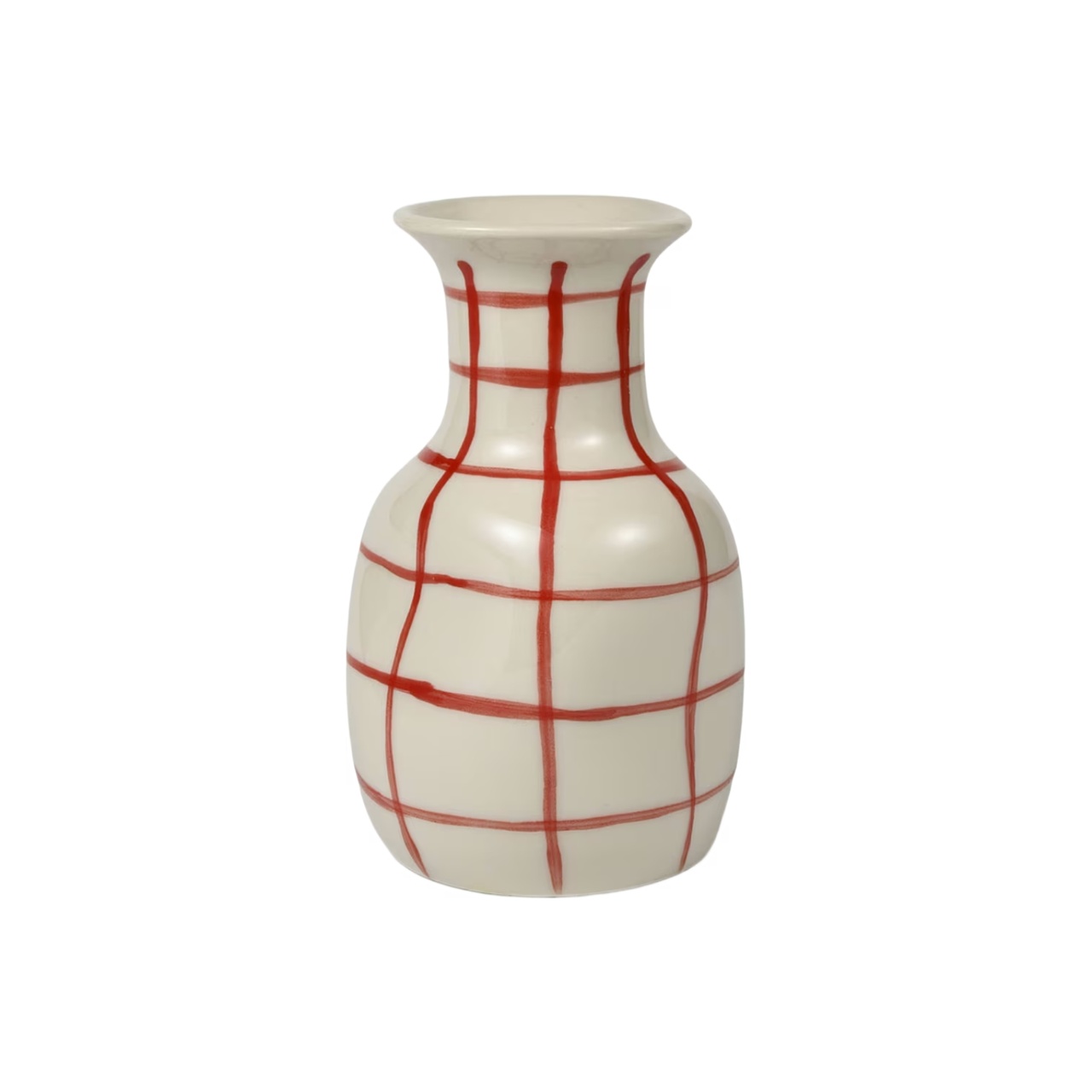 Mini Vase Check S Red