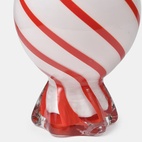 Vase Candy Streifen Rot