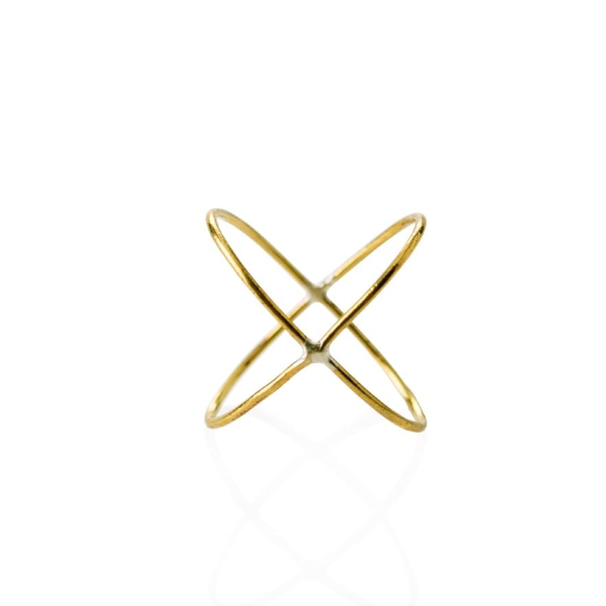 Ring Korsad mässing
