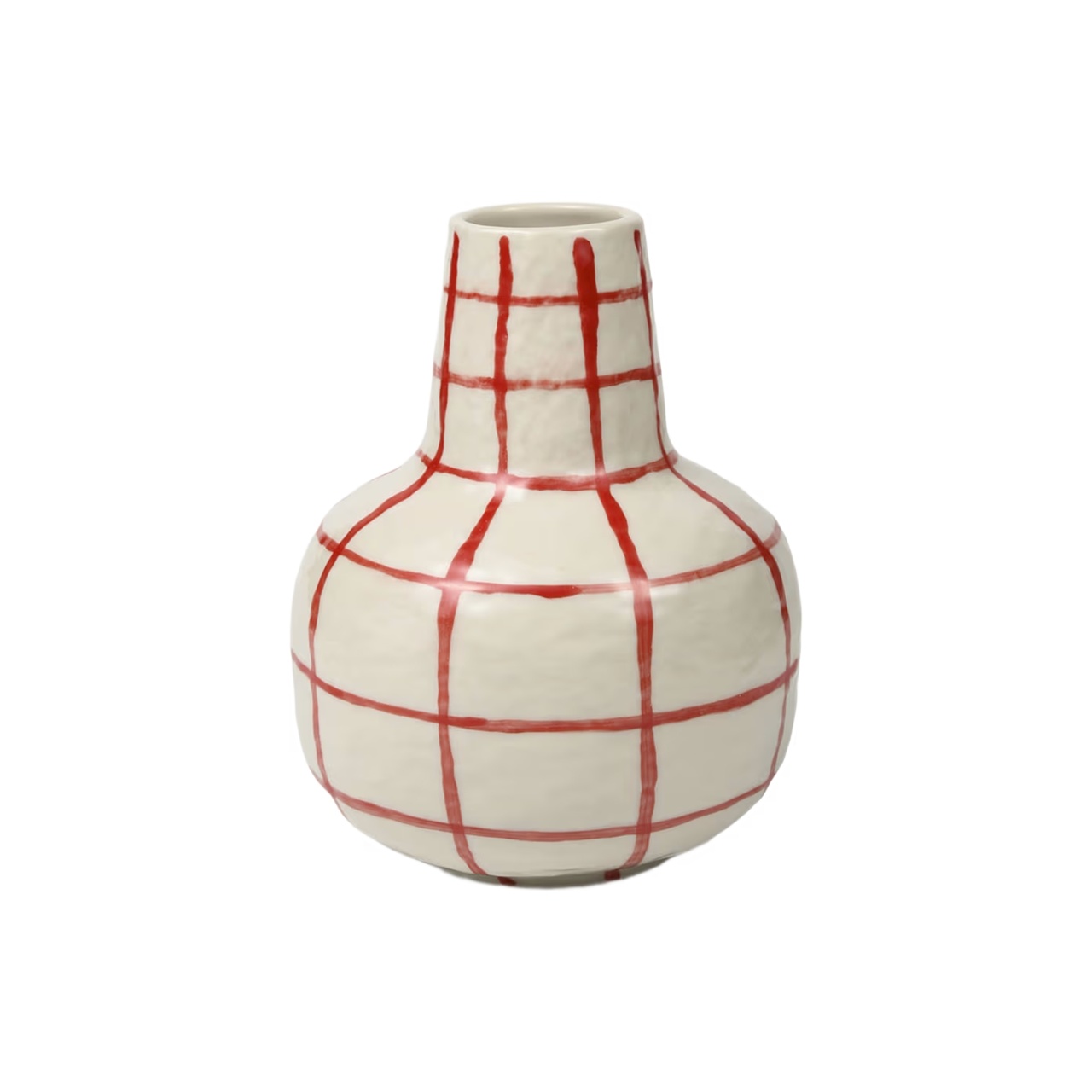 Vase Mini Check Rød