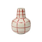 Vase Mini Check Rød