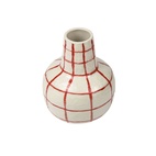 Vase Mini Check Rød