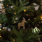 Juletrepynt Dalahest messing