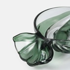 Glass bowl Karamell 25x15 cm green