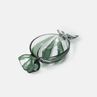 Glass bowl Karamell 25x15 cm green