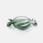 Glass bowl Karamell 25x15 cm green