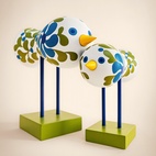 Birds 1967 Mini No.7 Blå/Grøn