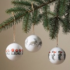 Weihnachtskugeln Kinder, Rentier, Wichtel 3er-Set