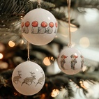 Weihnachtskugeln Kinder, Rentier, Wichtel 3er-Set