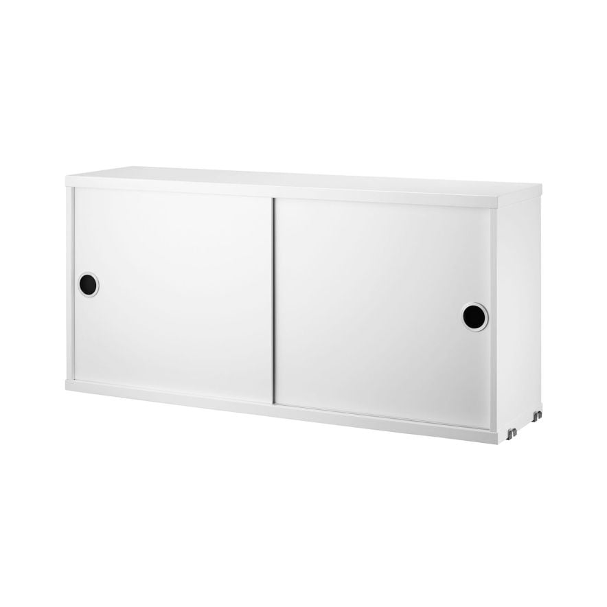 Skåp m skjutdörrar 78x20x37 målad
