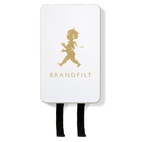 Brannteppe Solstickan hvit/gull