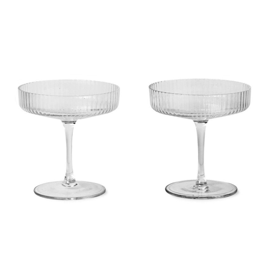 Champagneglass Ripple 2-P Klar