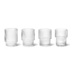Glass Ripple 4-pakk 7x9 cm Klar
