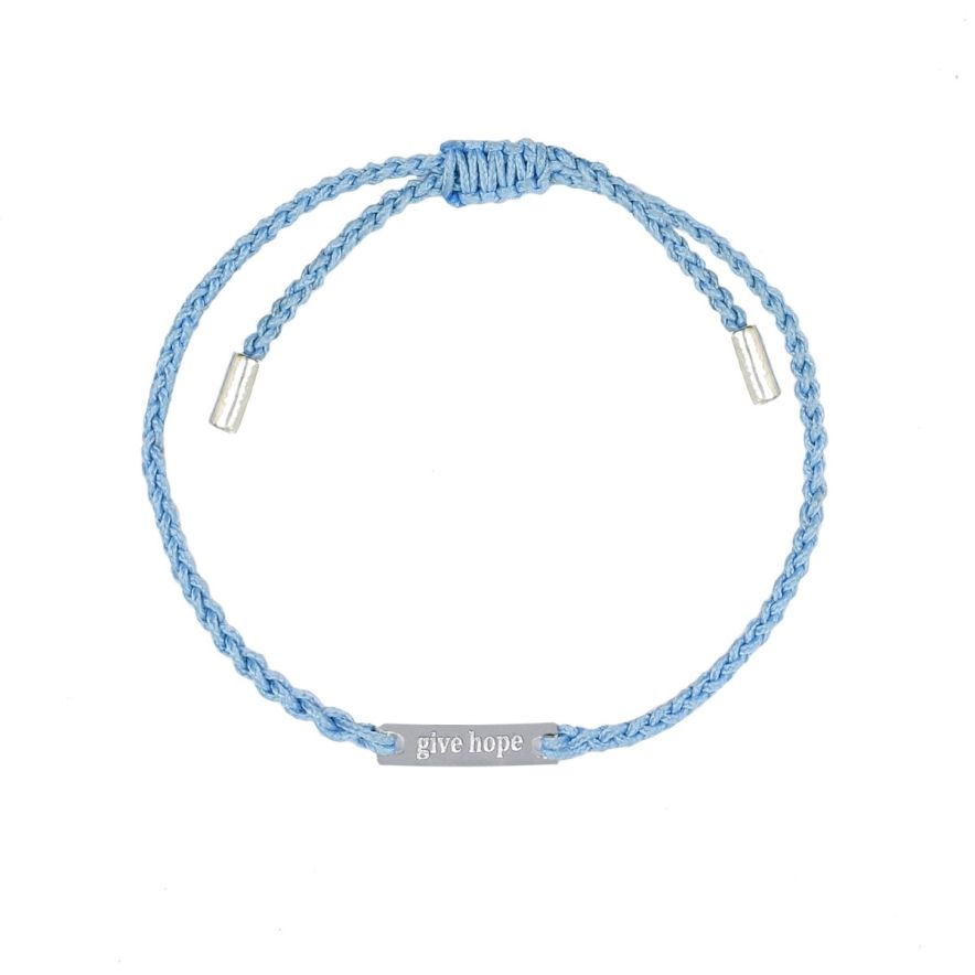ARMBÅND GIVE HOPE tråd/sølv Powder Blue