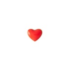Örhänge Love U 1 st emalj röd