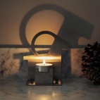 Ljuslykta Pop-Up Julbock Mässing