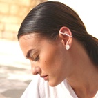 Örhänge earcuff smält våg