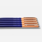 Kulepenn marineblå/oransje