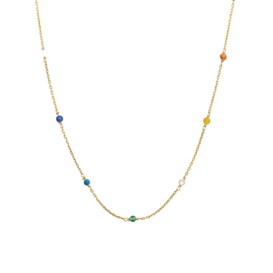 Halsband Santa Monica 42cm Multi Guld