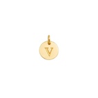 Mini Letter Gold V Pendant