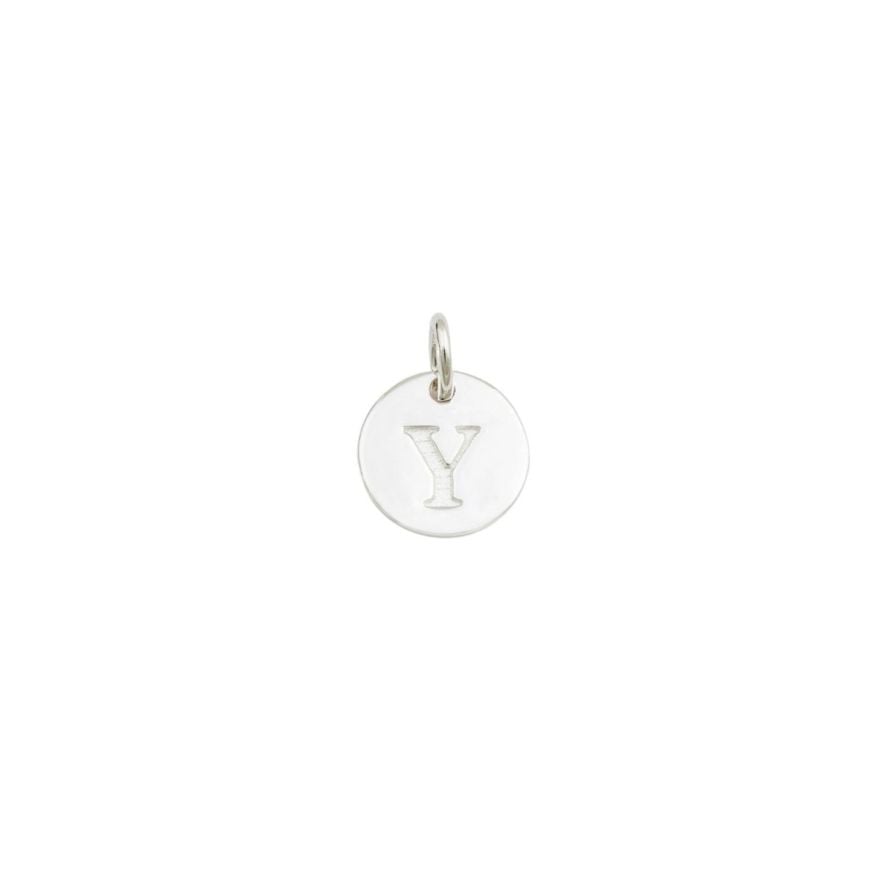 Mini Letter Silver Y Charm