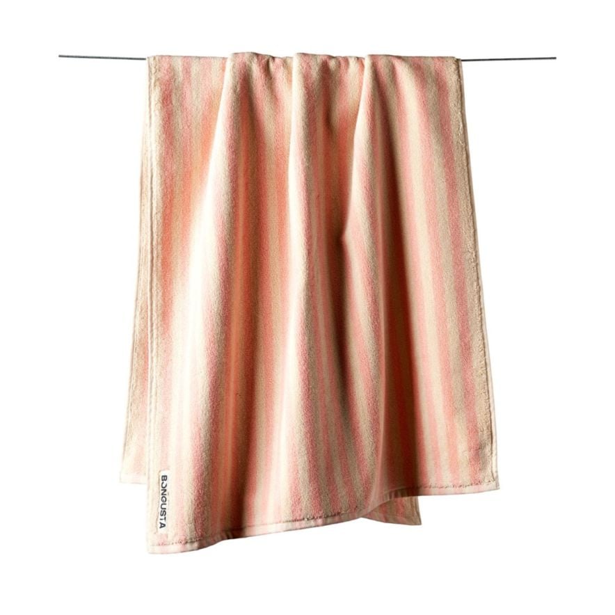 Handduk Naram 70 X 140 cm Rosa/Creme