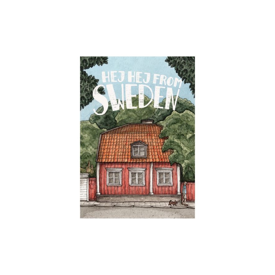Postkort Bahkadisch Hej Hej fra Sverige