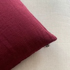 Kuddfodral Lino 50x50 Vinröd