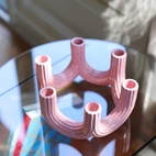 Kandelaber 6-armet Churros rosa