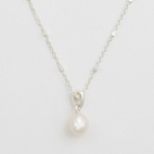 Halskjede Treasure Single Pearl Sølv