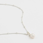 Halskjede Treasure Single Pearl Sølv