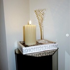 Blokklys 7,5x15 cm LED hvit