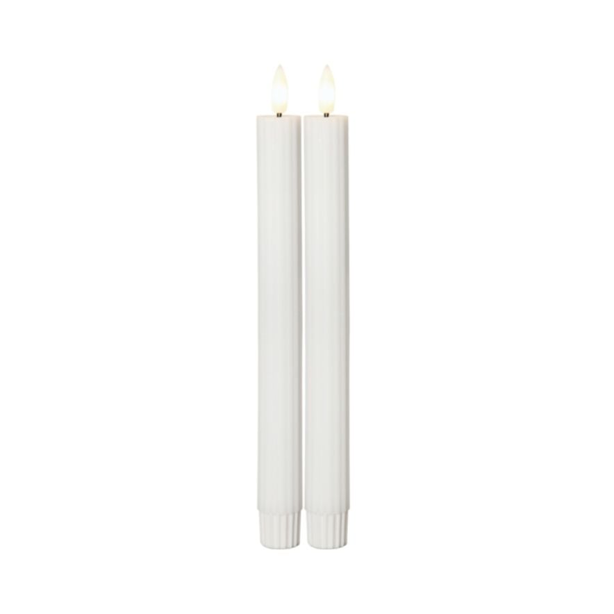 Antiklys LED 2-pakning hvit