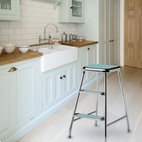 Step Stool Lindqvistpallen Chrome Aqua
