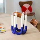 6-arm Churros Blue Candelabra